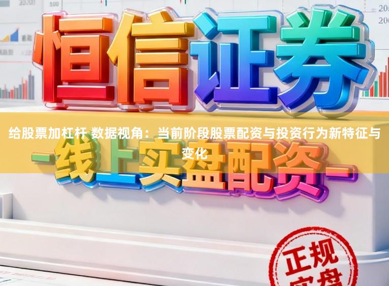 给股票加杠杆 数据视角：当前阶段股票配资与投资行为新特征与变化